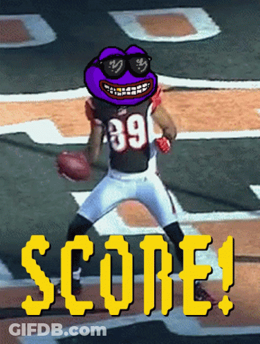 A Cartoon Of A Football Player With The Number 39 On The Back Of His Jersey GIF