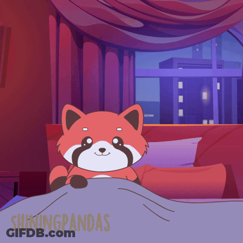A Cartoon Of A Fox Laying Under A Blanket With The Words Good Above It GIF