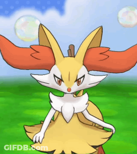 Fox Standing In Grassy Field Cartoon GIF