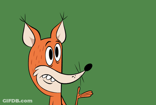 A Cartoon Of A Fox With The Words Very Funny Below It GIF