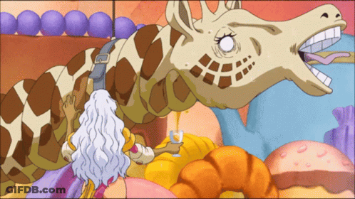 A Cartoon Of A Giraffe With A Woman Holding A Glass GIF
