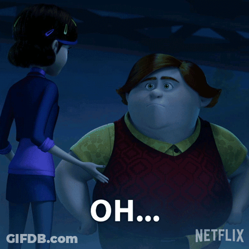 A Cartoon Of A Girl And A Man With The Words Oh Written On The Bottom GIF