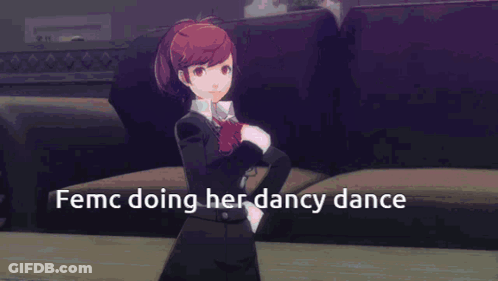 Cartoon Girl Dancing Femc Doing Her Dancy Dance GIF