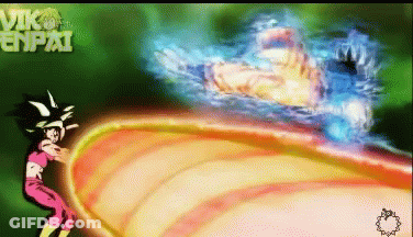 A Cartoon Of A Girl Fighting A Monster With The Word Enpai On The Bottom Left GIF