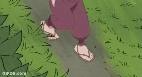 A Cartoon Of A Girl Flying Through The Air Near A Tree GIF