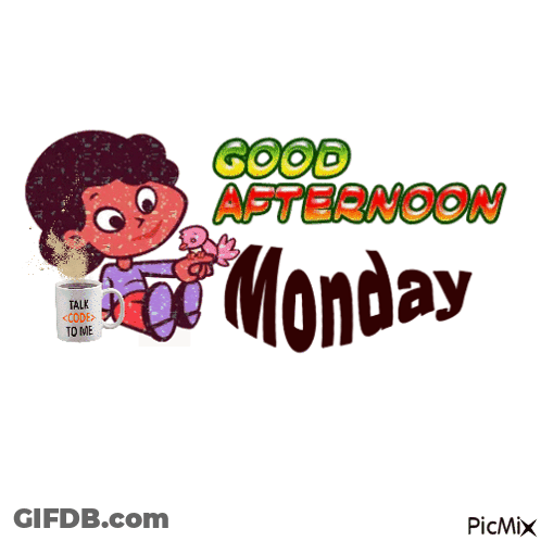 A Cartoon Of A Girl Holding A Bird And A Cup That Says Talk Code To Me GIF
