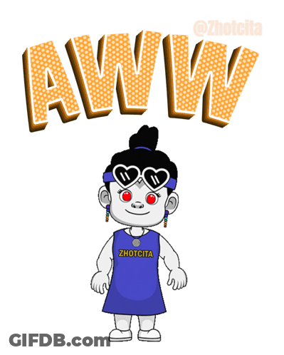 A Cartoon Of A Girl Holding A Broken Heart With The Word Aww Written Above Her GIF