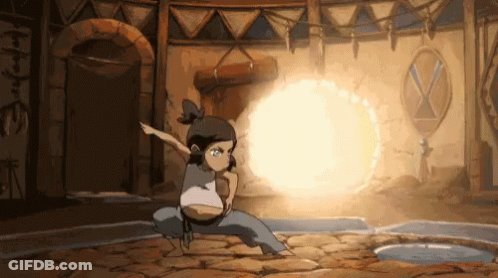 A Cartoon Of A Girl Holding A Glowing Ball GIF