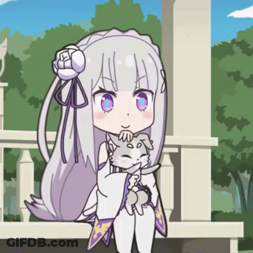 A Cartoon Of A Girl Holding A Small Animal GIF