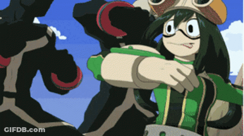 A Cartoon Of A Girl In A Green Outfit And Goggles GIF