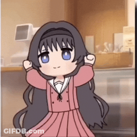 Girl In Pink Dress With Long Black Hair And Blue Eyes GIF