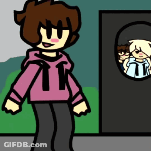 A Cartoon Of A Girl In A Pink Hoodie With The Number 11 On It GIF