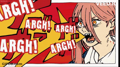 A Cartoon Of A Girl Screaming With The Words Argh Written Around Her GIF