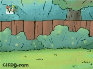 A Cartoon Of A Girl Standing In Front Of A Fence With Cnn Written On The Bottom GIF