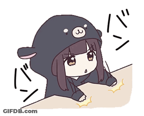 A Cartoon Of A Girl Wearing A Bear Costume GIF