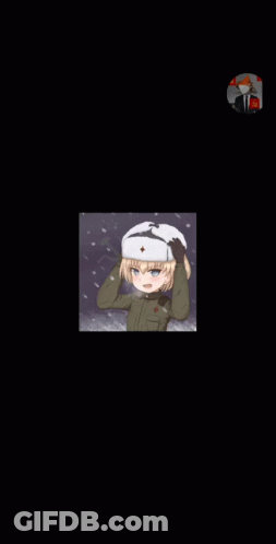 A Cartoon Of A Girl Wearing A Hat And Gloves GIF