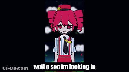 A Cartoon Of A Girl Wearing A Striped Shirt And Tie With The Words Wait A Sec Im Locking In GIF