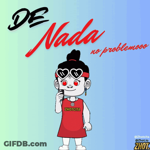 A Cartoon Of A Girl Wearing A Zhotcita Shirt Talking On A Phone GIF