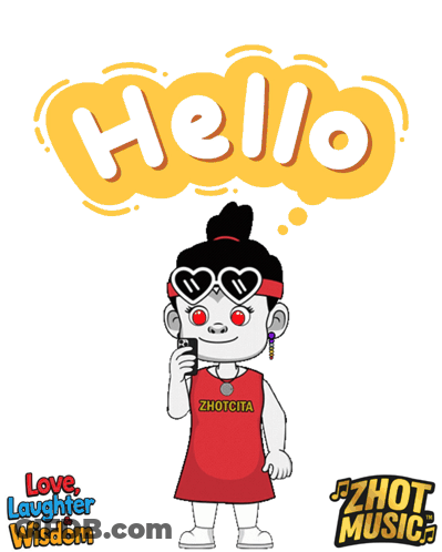 A Cartoon Of A Girl Wearing Sunglasses And A Zhotcita Shirt Talking On A Cell Phone GIF