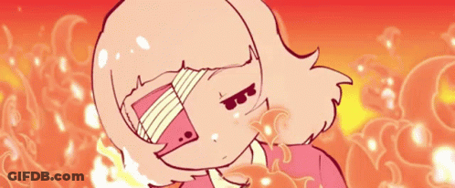 A Cartoon Of A Girl With A Bandage On Her Head GIF