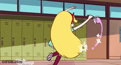A Cartoon Of A Girl With A Disney Logo In The Corner GIF