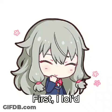 A Cartoon Of A Girl With A Flower In Her Hair And The Words `` And Then I Serious 'D '' GIF