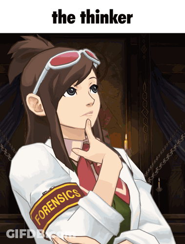 A Cartoon Of A Girl With A Forensics Badge On Her Arm GIF