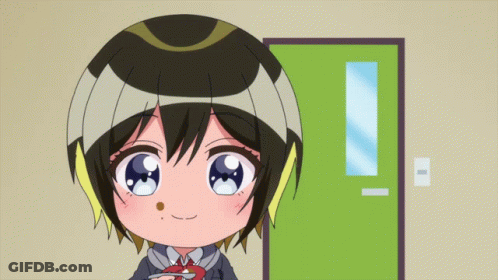 A Cartoon Of A Girl With A Helmet On Her Head GIF