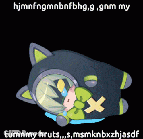 A Cartoon Of A Girl With A Magnifying Glass And The Words Tummy Hruts Written On The Bottom GIF