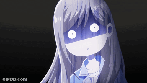 A Cartoon Of A Girl With A Shocked Look On Her Face GIF