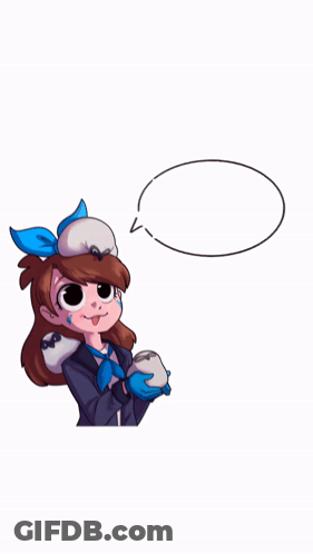 A Cartoon Of A Girl With A Speech Bubble That Says Boe Duh GIF