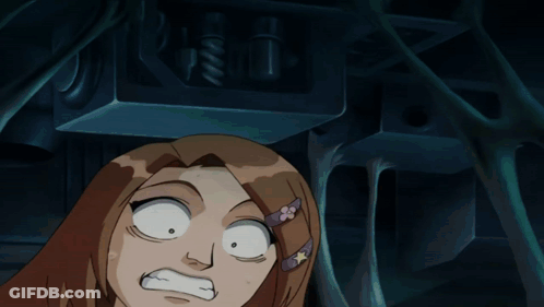 A Cartoon Of A Girl With A Star In Her Hair Making A Face GIF