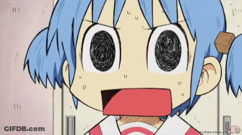 A Cartoon Of A Girl With A Surprised Look On Her Face And The Words Nyanfan.pl On The Bottom GIF