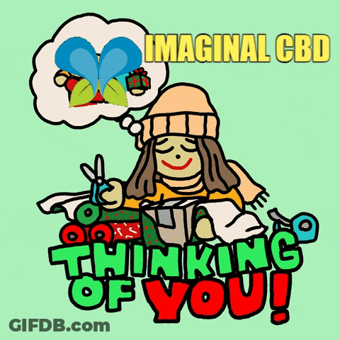 Girl With Thought Bubble Saying Thinking Of You GIF