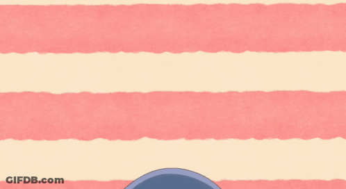 A Cartoon Of A Girl With Blue Hair Raising Her Arms GIF