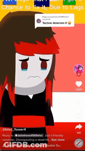 A Cartoon Of A Girl With Red Hair And A Red Headband GIF