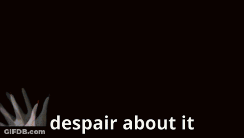 A Cartoon Of A Girl With The Words Despair About It Behind Her GIF