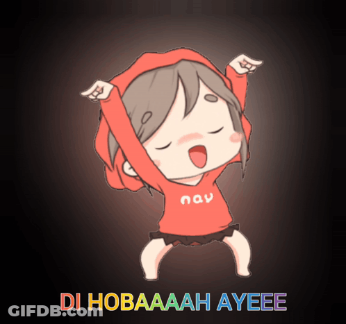 A Cartoon Of A Girl With The Words Di Hobaaah Ayeee GIF