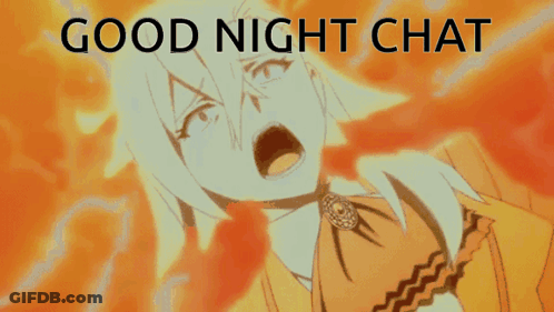 A Cartoon Of A Girl With The Words Good Night Chat On It GIF