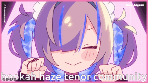 A Cartoon Of A Girl With The Words Hookah Haze Tenor Community GIF