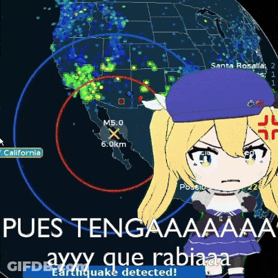 A Cartoon Of A Girl With The Words Pues Tengaaaa Ayy Que Rabiaaa GIF