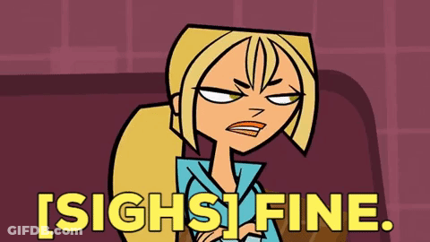 A Cartoon Of A Girl With The Words Sighs Fine On The Bottom GIF