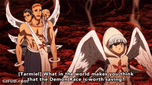 A Cartoon Of A Group Of Demons With The Words " Tarmiel " On The Bottom GIF