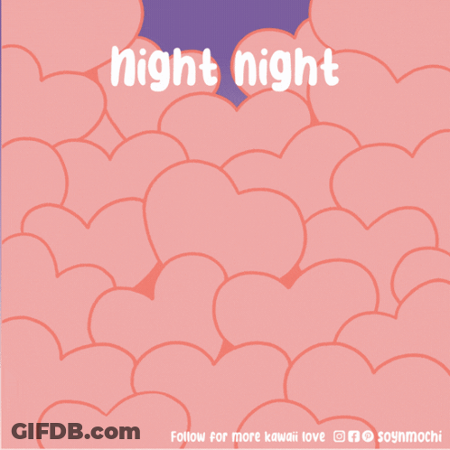 A Cartoon Of A Hamster In A Cloud With The Words Night Night Below It GIF
