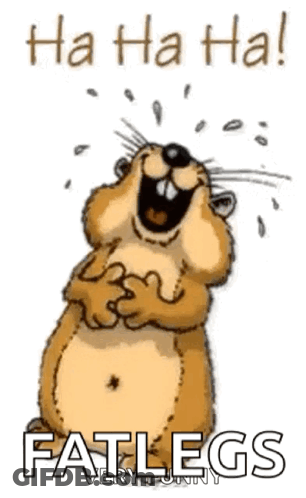 A Cartoon Of A Hamster Laughing With The Words `` Ha Ha Ha '' Written On It . GIF