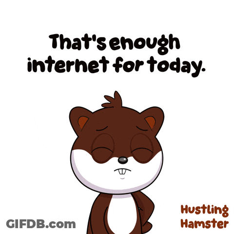 Hamster Saying Enough Internet For Today GIF