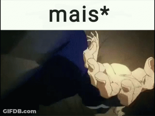 A Cartoon Of A Hand Reaching Out With The Words Mais * Written Above It GIF