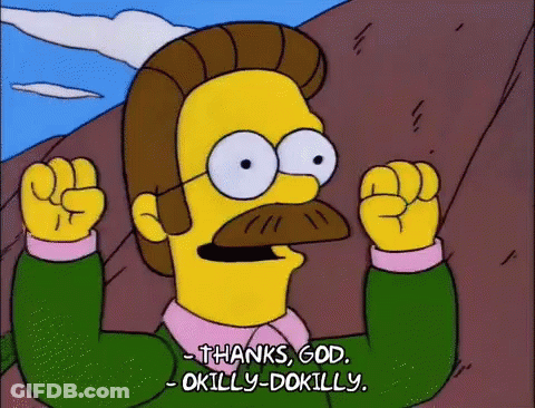 A Cartoon Of A Hand Saying Thanks God Okilly Dokilly GIF