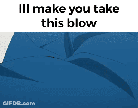 Cartoon Hand Saying Ill Make You Take This Blow GIF