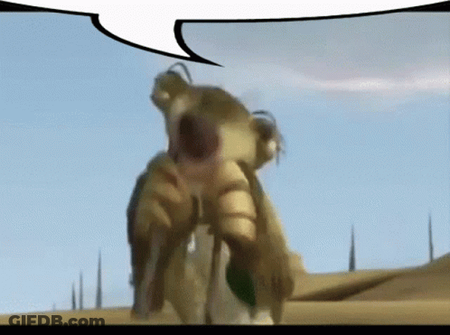 A Cartoon Of A Horse With A Speech Bubble In The Background GIF
